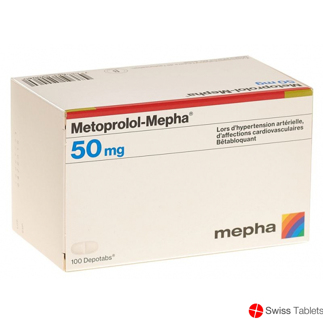 Metoprolol Mepha Depotabs 50 mg 100 pcs