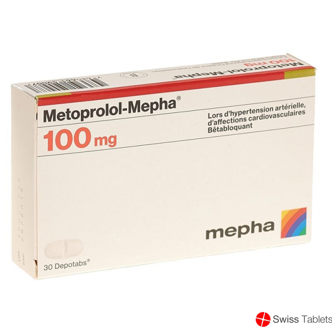 Metoprolol Mepha Depotabs 100 mg 30 pcs