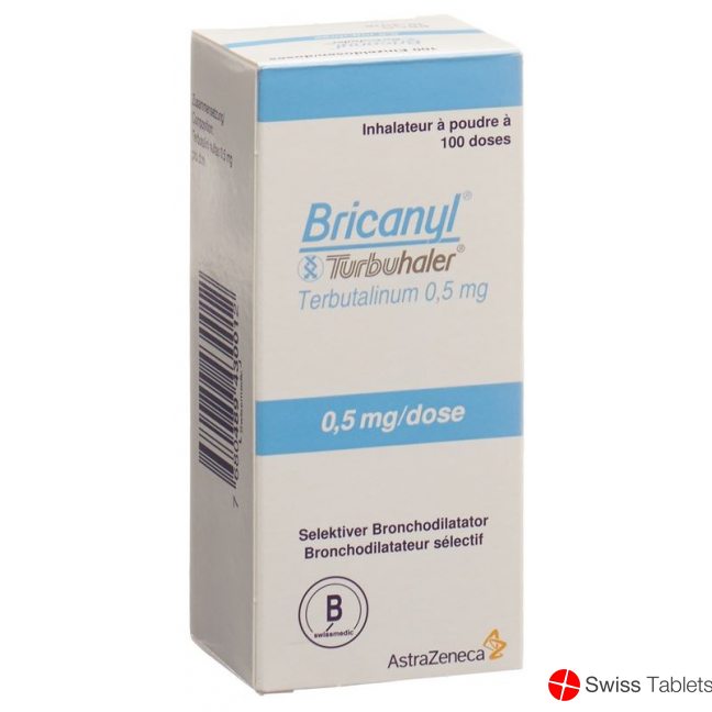 Bricanyl Turbuhaler Inh PLV 0.5 mg 100 doses buy online