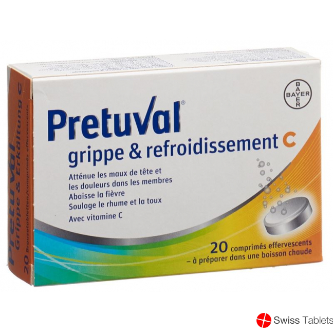 Pretuval flu and cold Brausetabl C 20 pcs