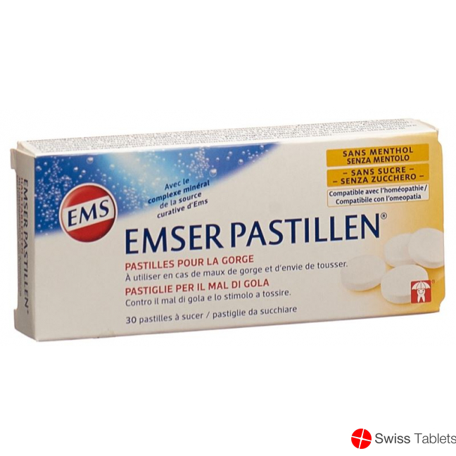 Emser sugar-free without menthol 30 pastilles