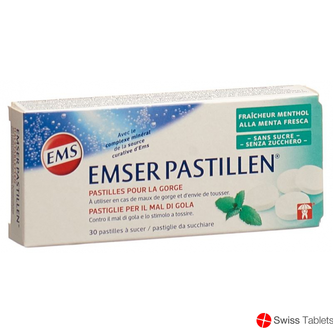 Emser sugar-free with menthol 30 pastilles