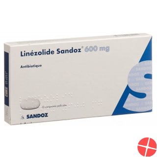 Linezolid Sandoz 600 mg 10 film-coated tablets 
