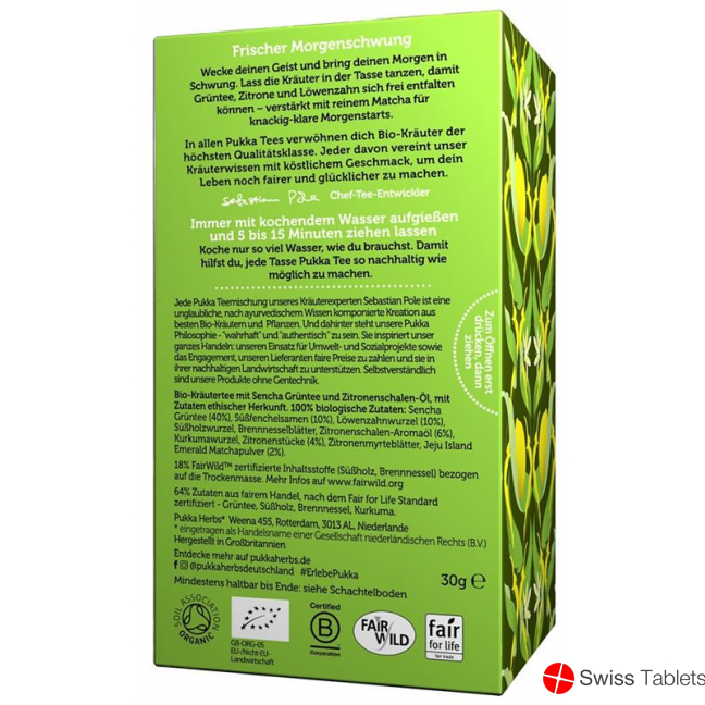 Pukka Clean Matcha Green Tee Bio Beutel 20 Stück buy online Pukka Clean Matcha Green Tee Bio Beutel 20 Stück buy online