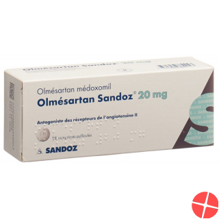 Olmesartan Sandoz Filmtabletten 20mg 98 Stück Olmesartan Sandoz Filmtabletten 20mg 98 Stück