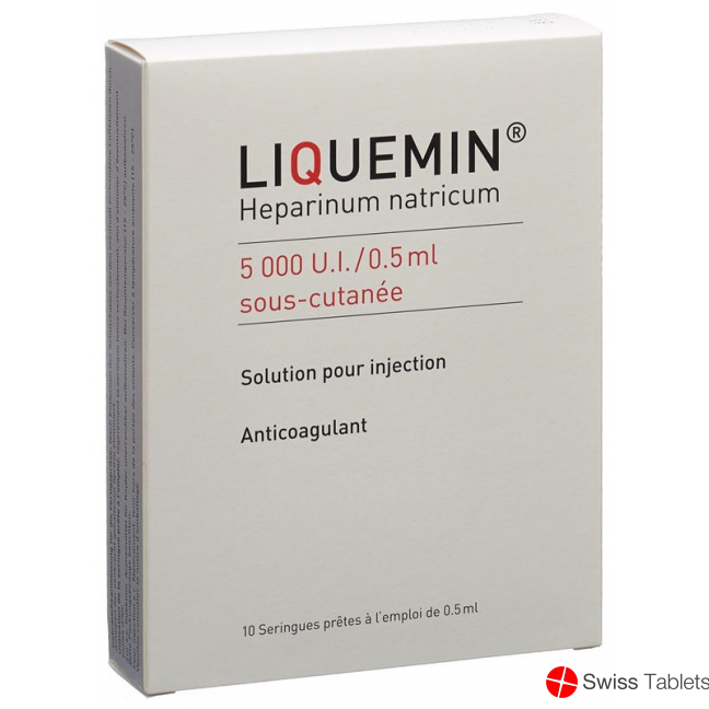 Liquemin 5000 E/0.5ml S.c. 10 Fertigspritzen 0.5ml buy online