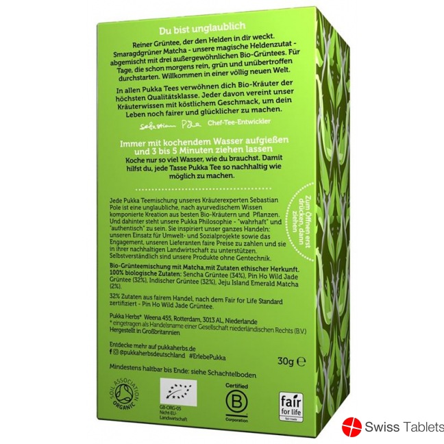 Pukka Matcha Green Tee Bio Beutel 20 Stück buy online