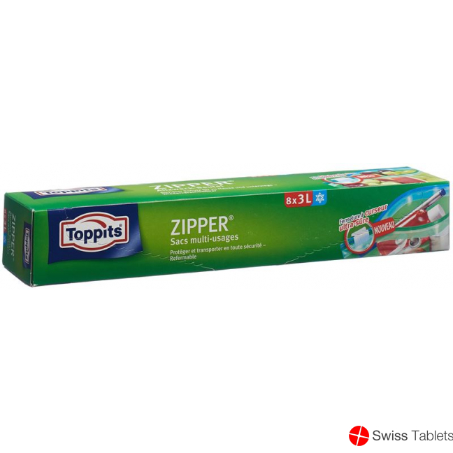 Toppits Zipper Allzweckbeutel 3L 8 Stück buy online
