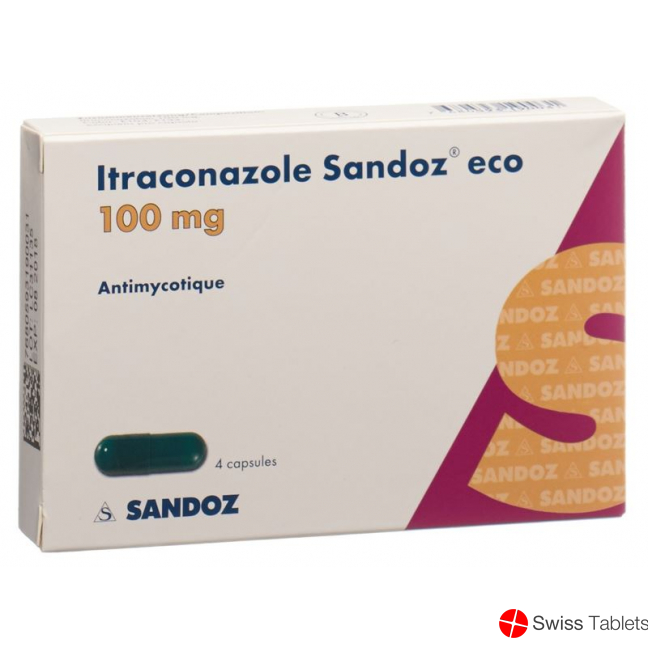 Itraconazol Sandoz Eco 4 Kapseln 100mg 4 Stück buy online