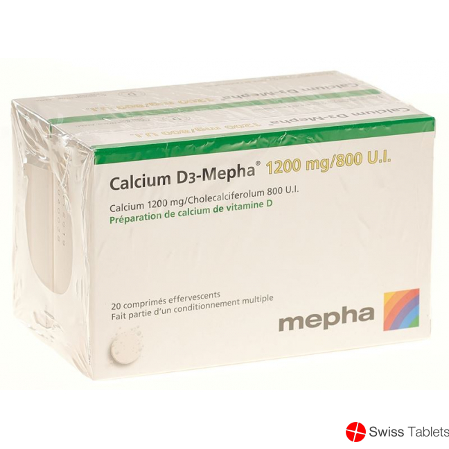 Calcium D3 Mepha Brausetabletten 1200/800 2x 20 Stück buy online