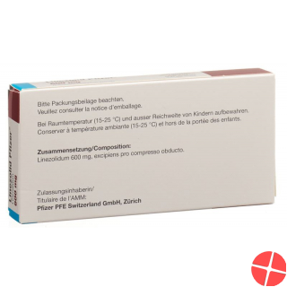 Linezolid Pfizer Filmtabletten 600mg 10 Stück