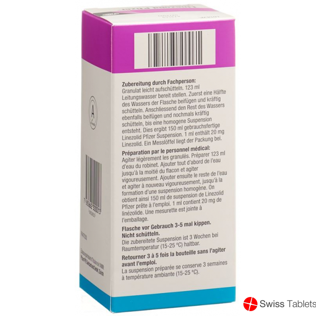 Linezolid Pfizer Granulat 20mg/ml Pulver Suspension Flasche 150ml buy online