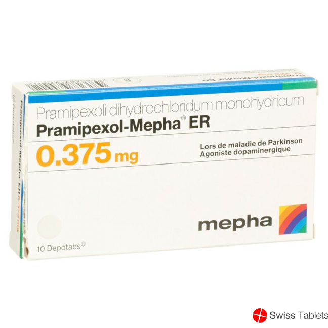 Pramipexol Mepha Er Depotabs 0.375mg 10 Stück buy online