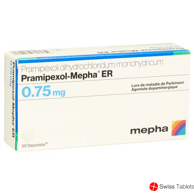 Pramipexol Mepha Er Depotabs 0.75mg 30 Stück buy online