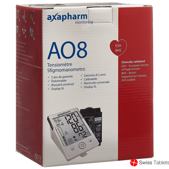 Axapharm Ao8 upper arm blood pressure monitor buy online