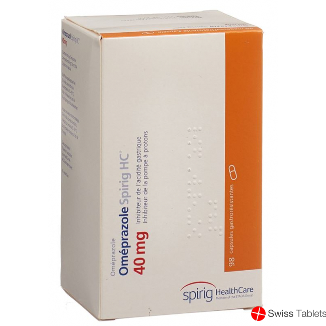 Omeprazol Spirig HC Kapseln 40mg (neu) Dose 98 Stück buy online