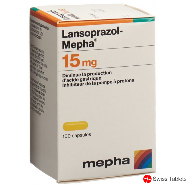 Lansoprazol Mepha Kapseln 15mg Flasche 100 Stück buy online