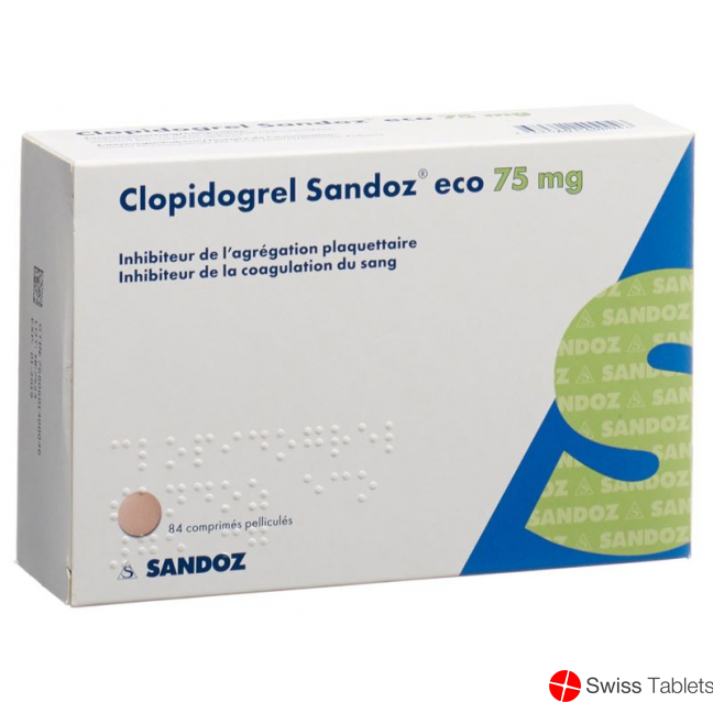 Clopidogrel Sandoz Eco Filmtabletten 75mg 84 Stück buy online