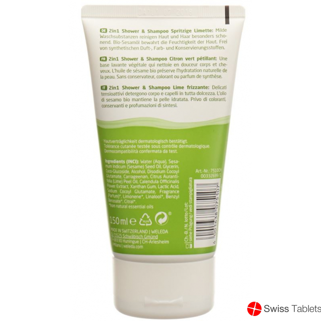 Weleda Kids 2in1 Shower&Shampoo Spritzige Limette150 Ml buy online