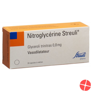 Nitroglyc Streuli Kaukaps 0.8mg Blister 30 Stück
