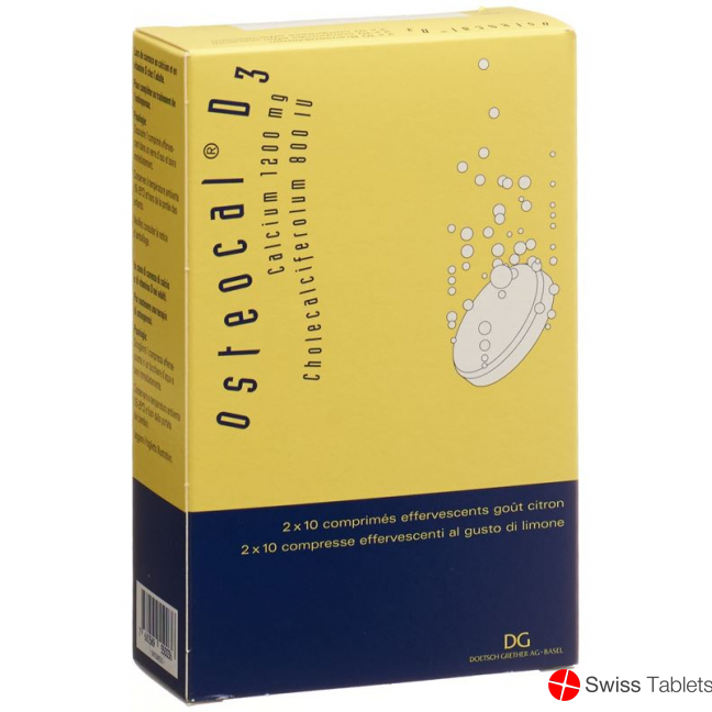 Osteocal D3 Brausetabletten 1200/800 20 Stück buy online