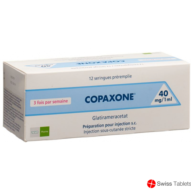 Copaxone Injektionslösung 40mg/ml 12 Fertigspritzen 1ml buy online