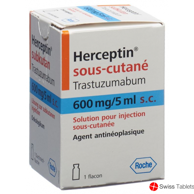 Herceptin Injektionslösung 600mg/5ml Subkutan Durchstechflasche buy online