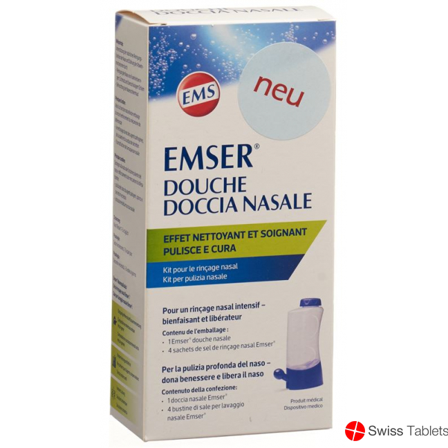 Emser nasal douche + 4 bags of nasal rinsing salt buy online Emser nasal douche + 4 bags of nasal rinsing salt buy online