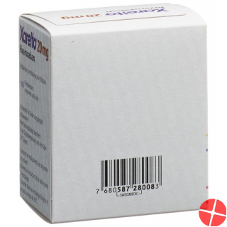 Xarelto Filmtabletten 20mg Dose 100 Stück