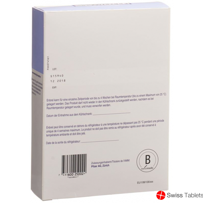 Enbrel Myclic Injektionslösung 50mg/ml 2 Fertpen 1ml buy online