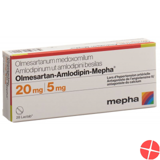 Olmesartan-amlodipin Mepha Lactab 20mg/5mg 28 Stück