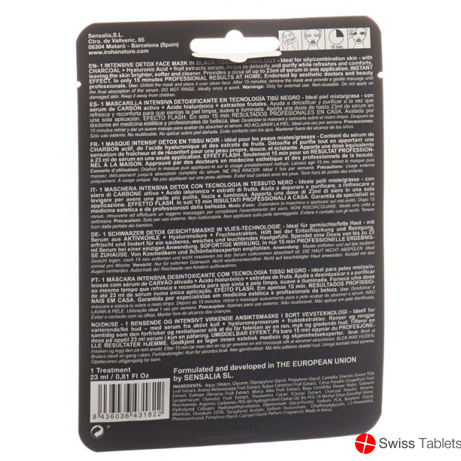 Iroha Detox Tissue Face Mask buy online
