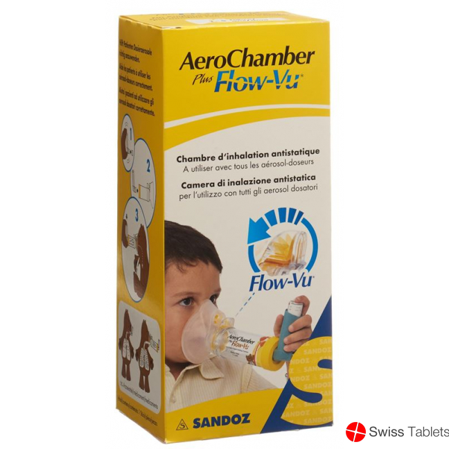 Aerochamber Plus Flow-vu mit Maske (1-5 J) Gelb buy online