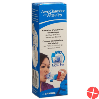 Aerochamber Plus Flow-vu without mask Blue