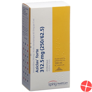 Aziclav Forte Pulver 312.5mg Suspension 100ml Aziclav Forte Pulver 312.5mg Suspension 100ml