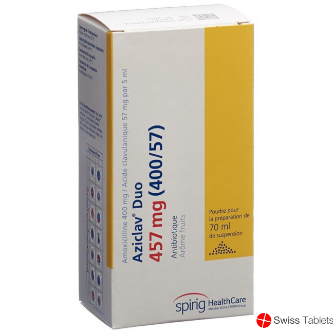 Aziclav Duo Pulver 457mg Suspension Flasche 70ml buy online