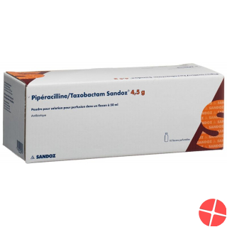 Piperacillin Tazob. Sandoz 4.5g 10 Durchstechflaschen 50ml