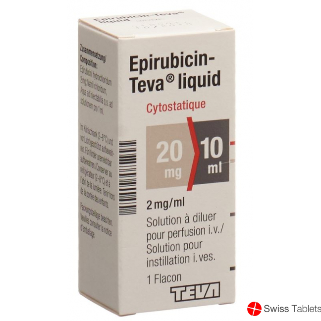 Epirubicin Teva Liquid 20mg/10ml Durchstechflasche buy online