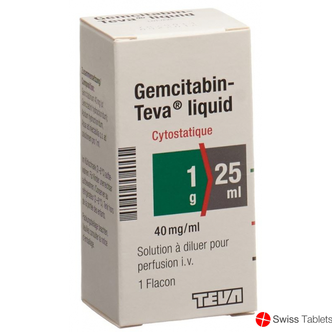 Gemcitabin Teva Liquid 1g/25ml Durchstechflasche buy online