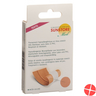 Sunstore Med Textil-Pflaster Zuschneiden 10 Stück