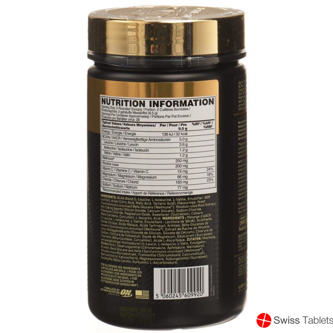 Optimum Bcaa Gold Std.t&s Apple Pear 266g buy online
