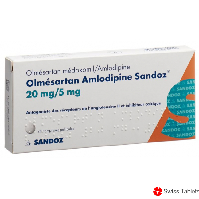 Olmesartan Amlodipin Sandoz 20/5mg 28 Stück buy online