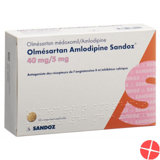Olmesartan Amlodipin Sandoz 40/5 mg 98 tablets