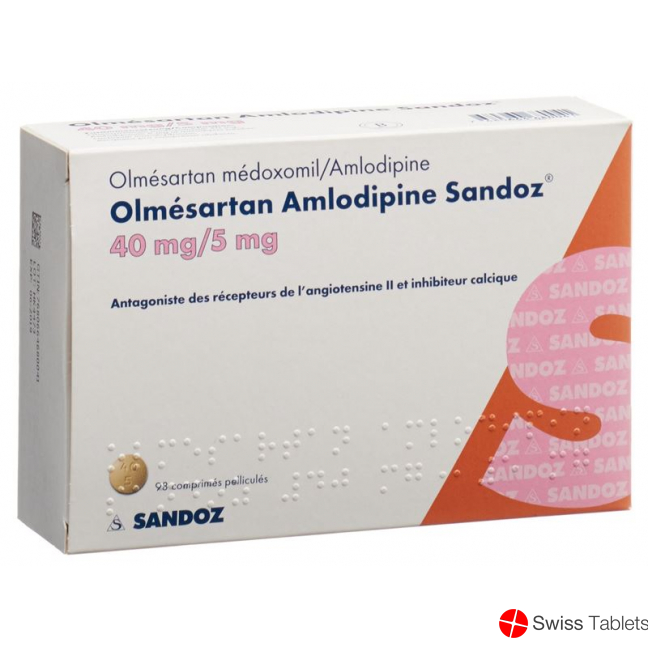 Olmesartan Amlodipin Sandoz 40/5mg 98 Stück buy online