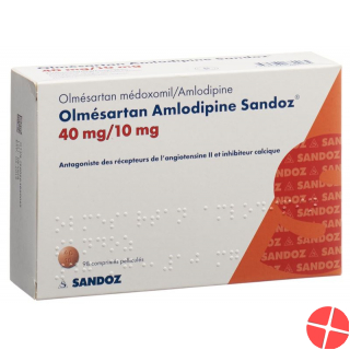 Olmesartan Amlodipin Sandoz 40/10 mg 98 tablets Olmesartan Amlodipin Sandoz 40/10 mg 98 tablets