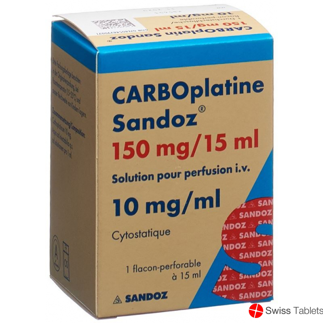 Carboplatin Sandoz Infusionslösung 150mg/15ml Durchstechflasche buy online