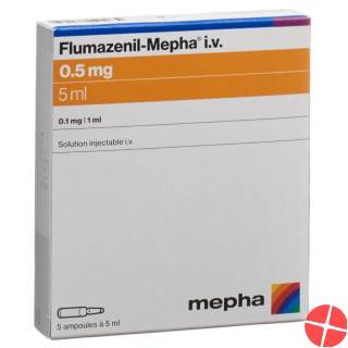 Flumazenil Mepha Injektionslösung 0.5mg/5ml 5 Ampullen 5ml