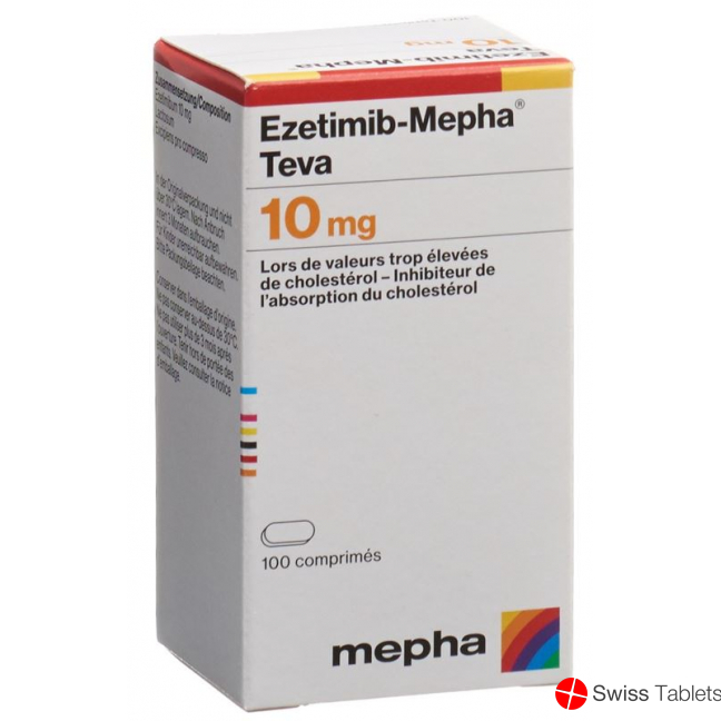 Ezetimib Mepha Teva Tabletten 10mg Dose 100 Stück buy online