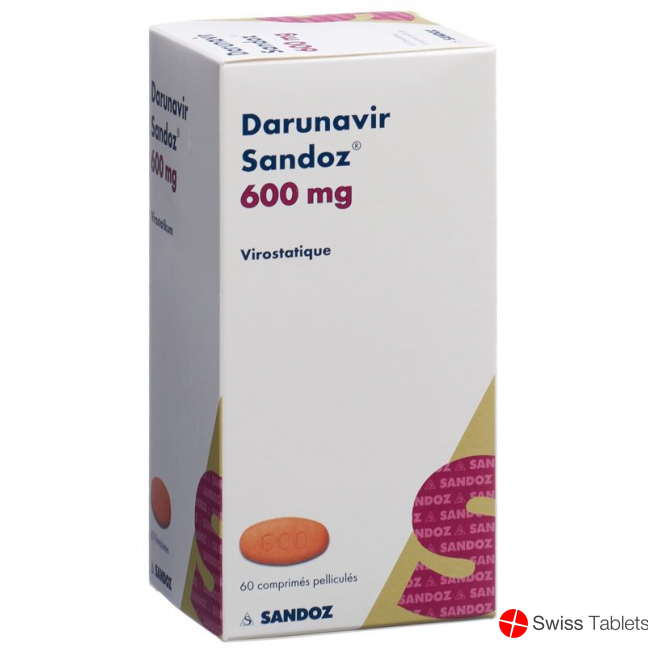 Darunavir Sandoz Filmtabletten 600mg Flasche 60 Stück buy online