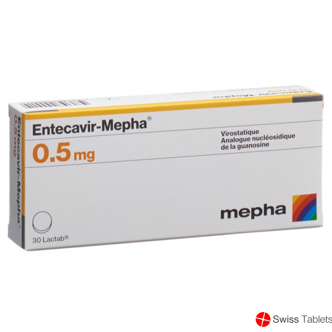 Entecavir Mepha Lactab 0.5mg 30 Stück buy online